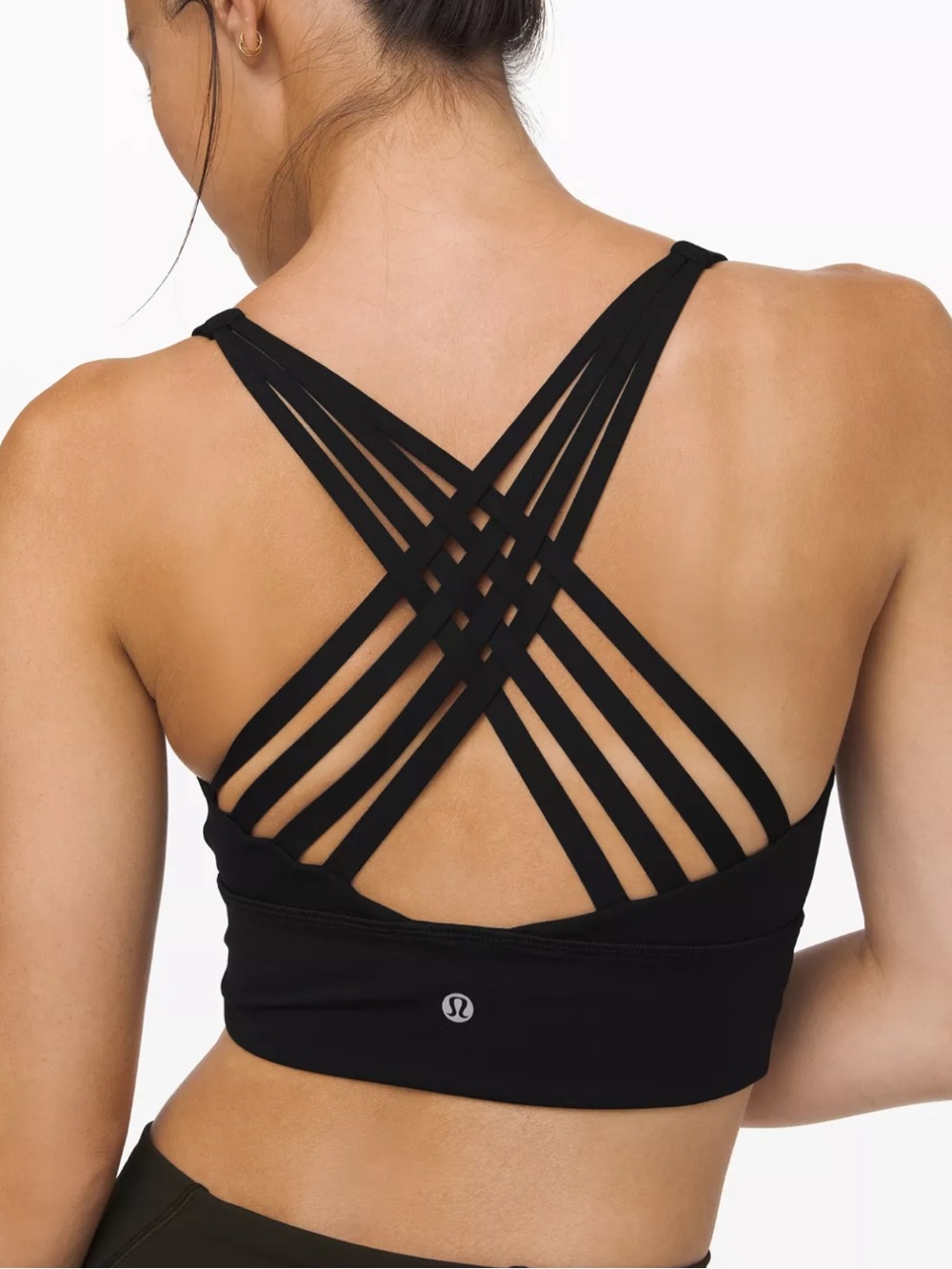 lululemon athletica Black Multi-Strap Crossback Sports Bra